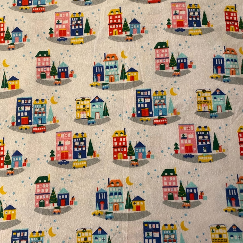 Crate & Kids Christmas Flannel Duvet Cover - Size Full/Queen